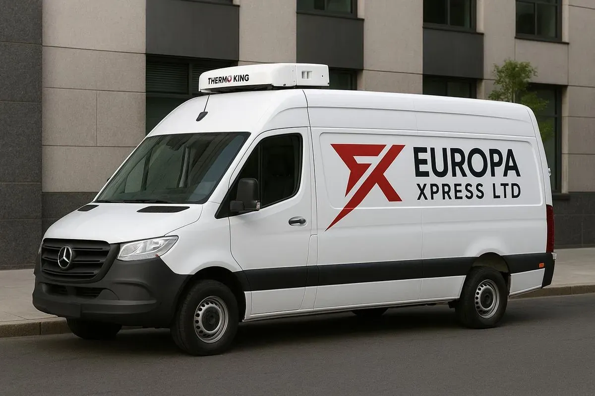 Modern temperature-controlled refrigerated courier van from Europa Xpress Ltd