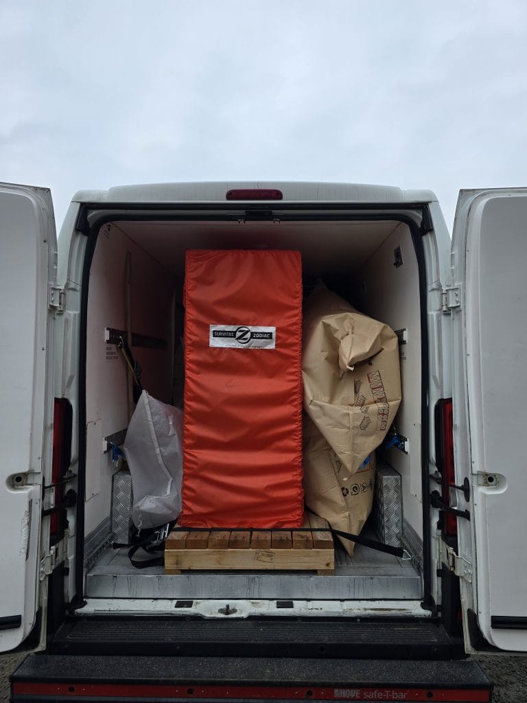 Safe loading Ambient with dunnage bags making load secure | Europa Xpress ltd